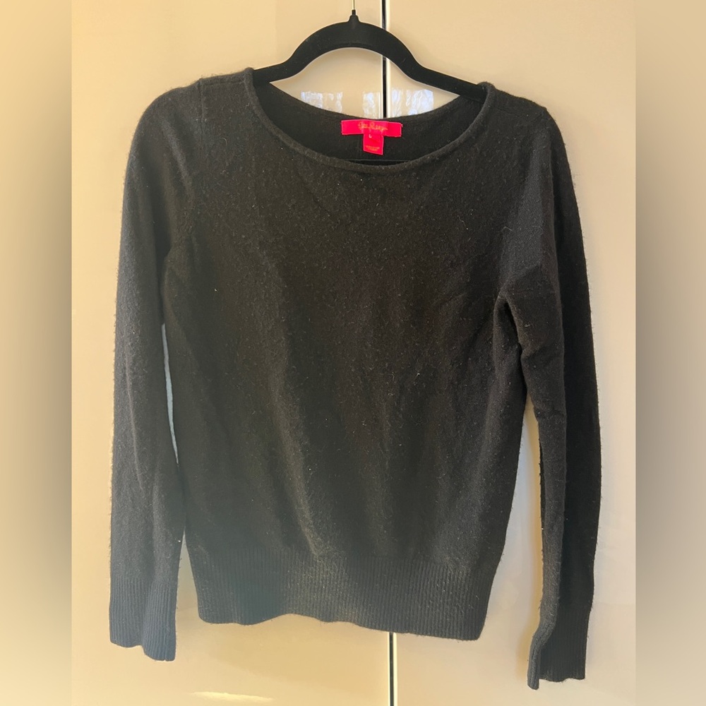 Lilly Pulitzer Black Crew Neck Sweater